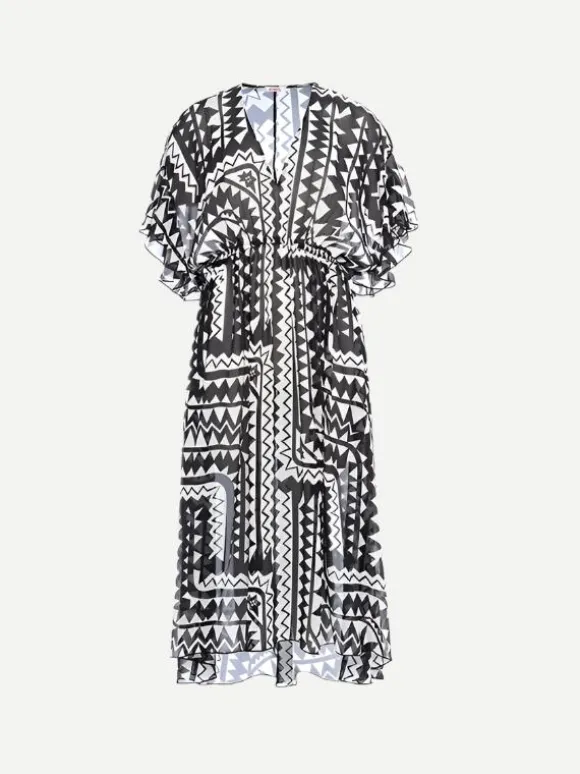 Rivage Robe in Imprime Tribu