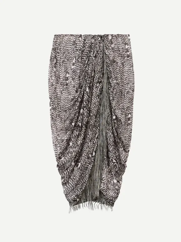 Roany Skirt in Black/Ecru