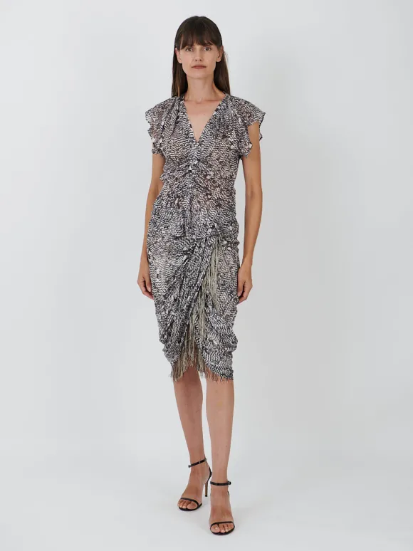 Roany Skirt in Black/Ecru