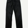 Romeo Jean in Flocked Black