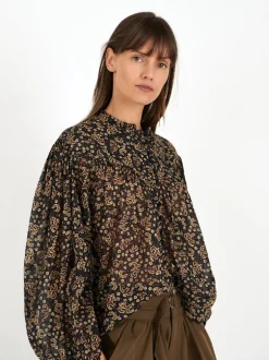 Salika Top in Black/Ochre
