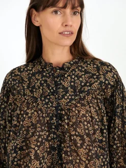 Salika Top in Black/Ochre