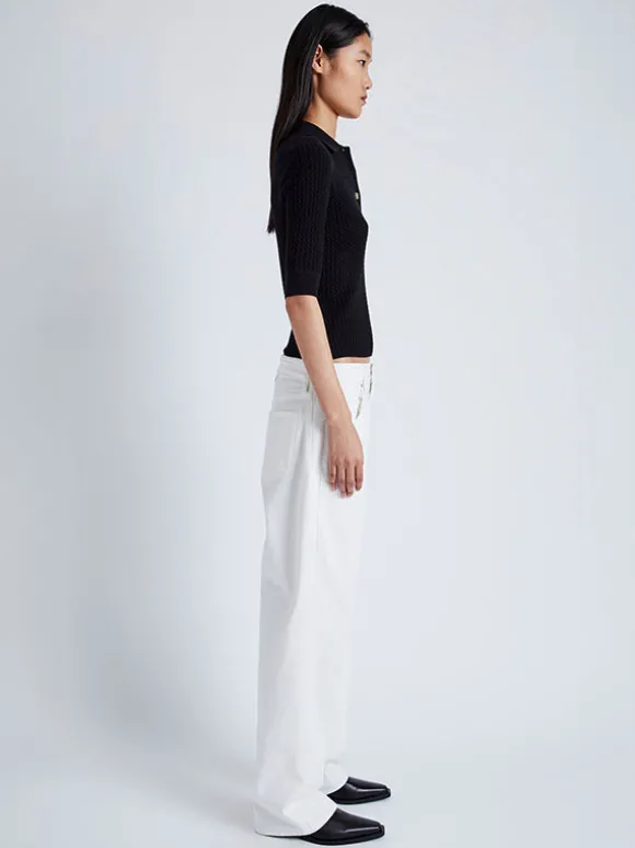 Sera Knit Polo in Black