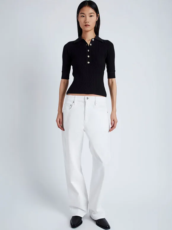 Sera Knit Polo in Black