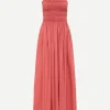 Shirred Bodice Dress in Rose