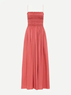 Shirred Bodice Dress in Rose