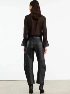 Shon Leather Pant in Black