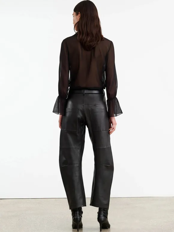 Shon Leather Pant in Black