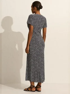Short Sleeve Bias Dress in Dandelion