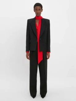 Square Shoulder Jacket in Black