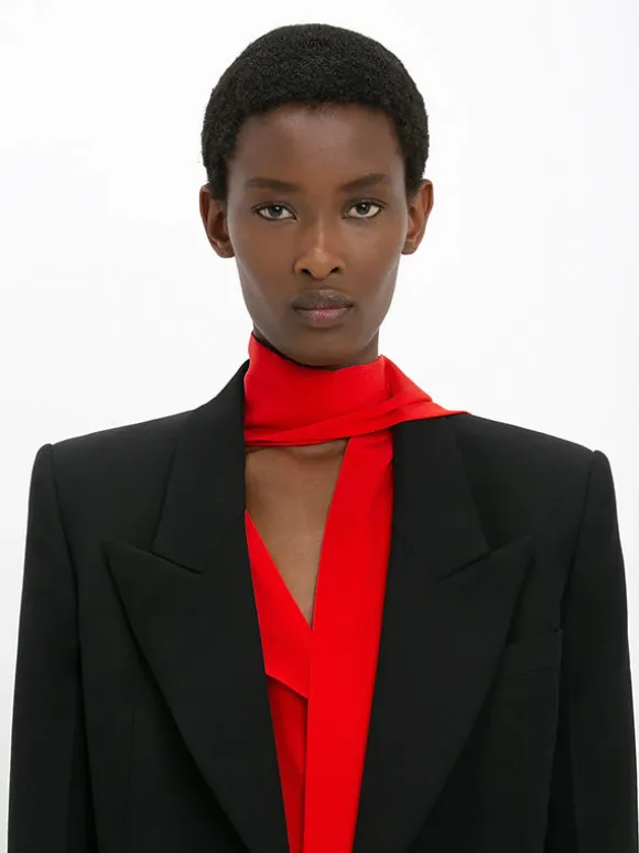 Square Shoulder Jacket in Black