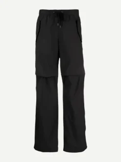 Stretch Poplin Wide Leg Pant In Black
