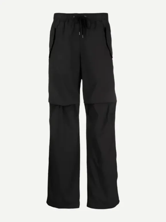 Stretch Poplin Wide Leg Pant In Black