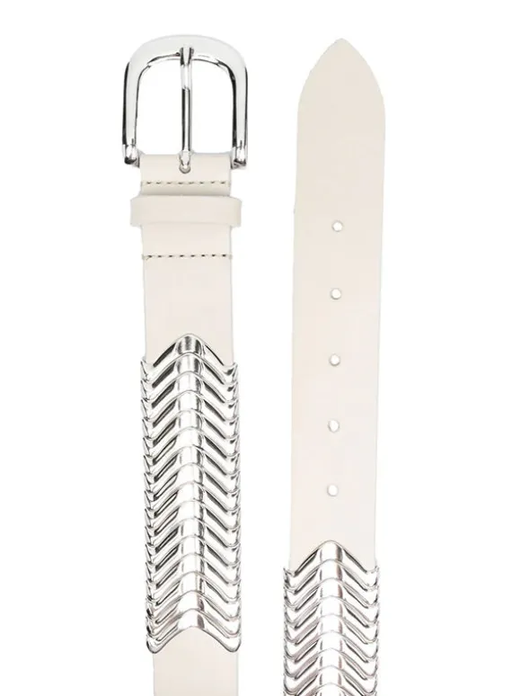 Tehora Belt in Chalk/Silver