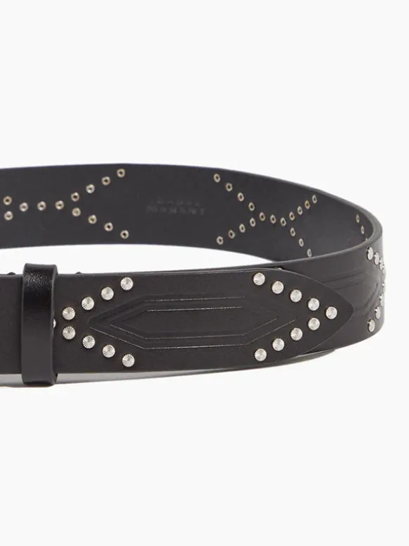 Telly Belt in Black/Silver