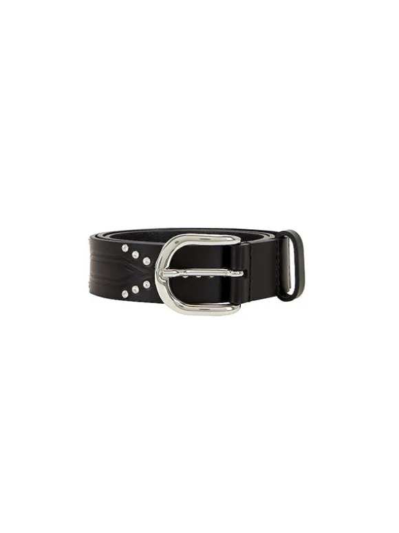 Telly Belt in Black/Silver