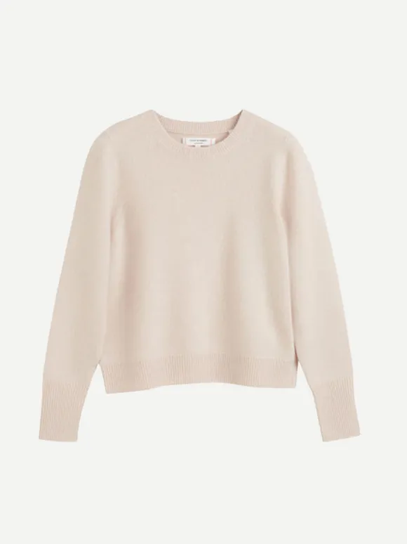 The Cropped Essentials Sweater in Bone