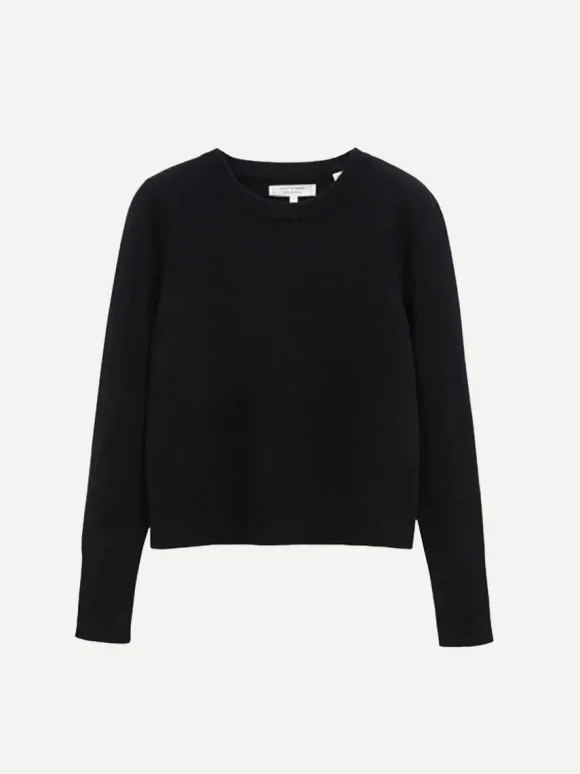The Cropped Essentials Sweater in Black