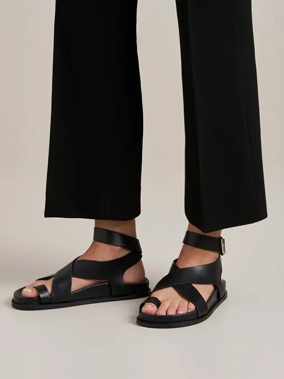 The Jalen Sandal in Black