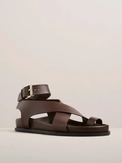 The Jalen Sandal in Walnut