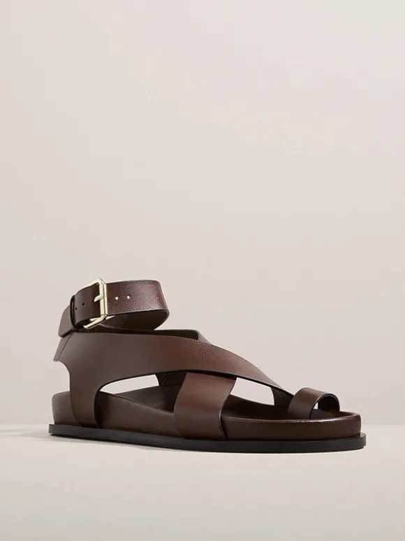 The Jalen Sandal in Walnut