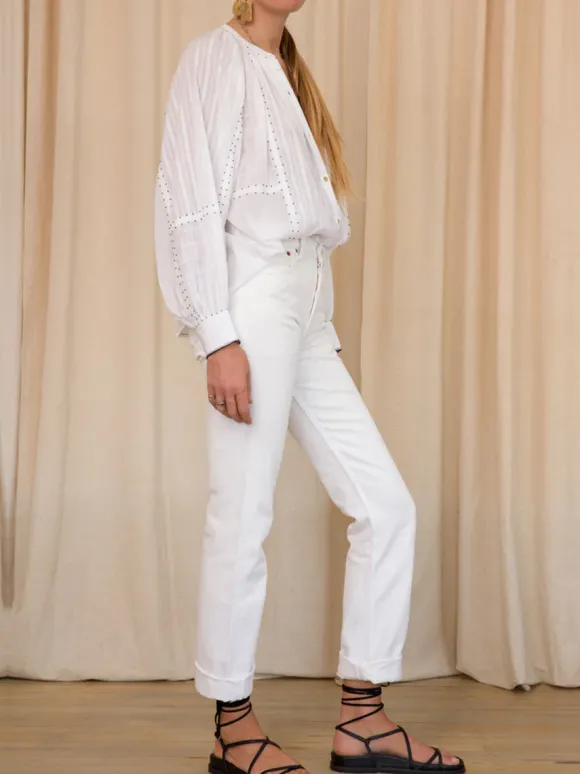Thea Blouse in White
