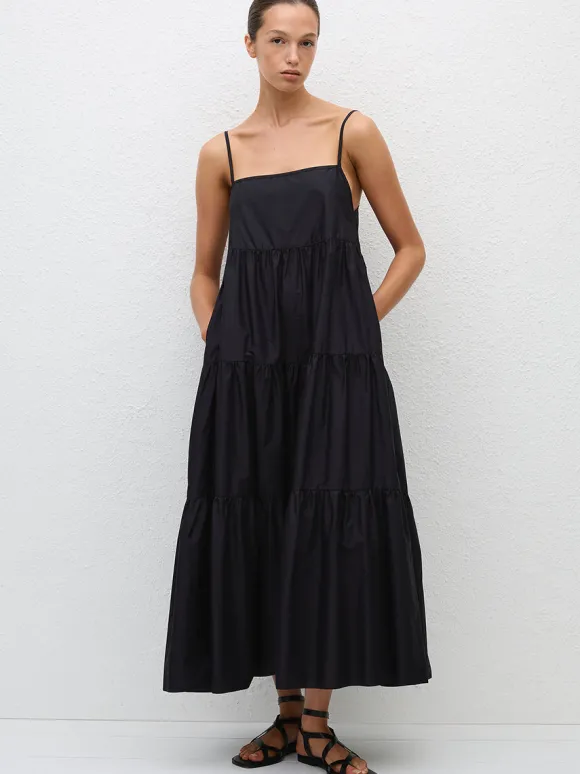 Tiered Sundress in Black