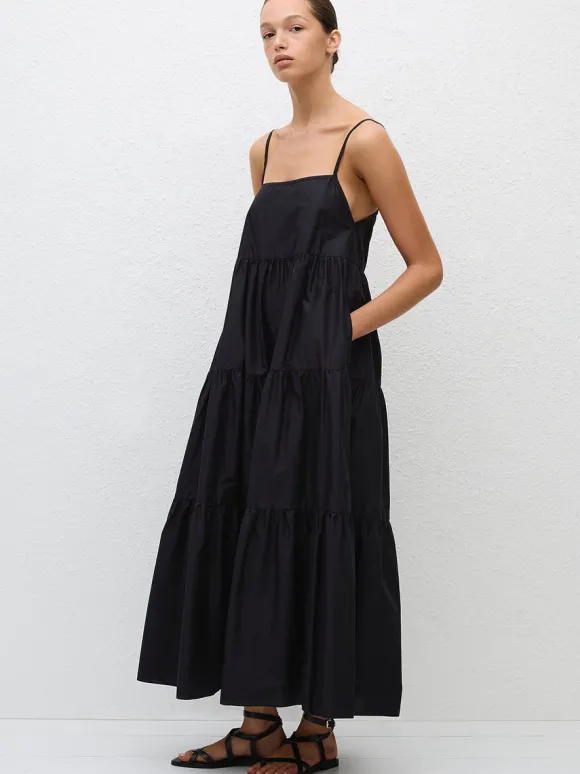 Tiered Sundress in Black