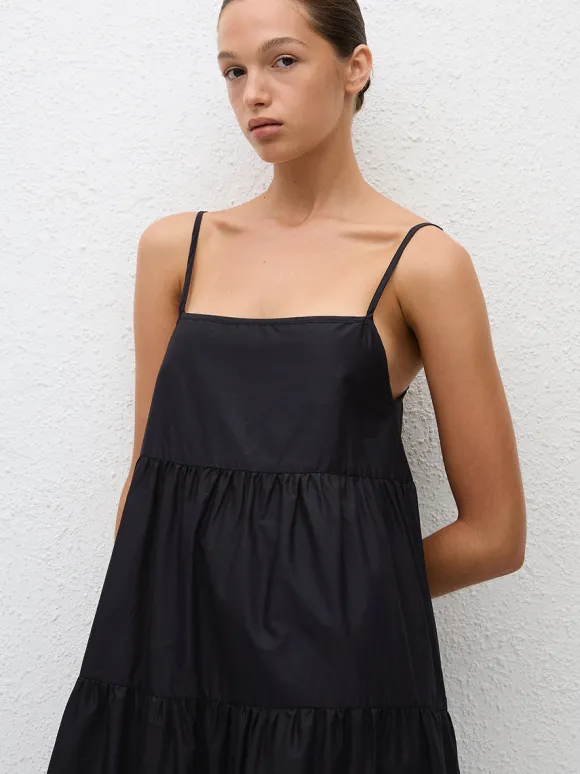 Tiered Sundress in Black