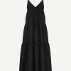 Triangle Tiered Sundress in Black