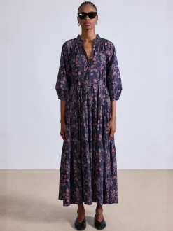 Trinidad Maxi Dress in Camille Floral Navy