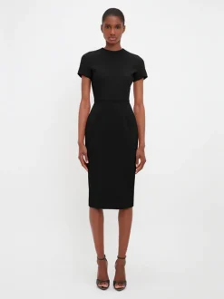T-Shirt Fitted Dress in Black