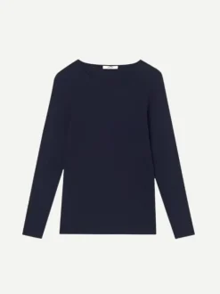 Vere Long Sleeve Top in Darkest Navy
