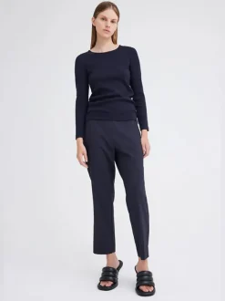 Vere Long Sleeve Top in Darkest Navy