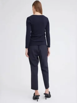 Vere Long Sleeve Top in Darkest Navy