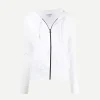 Vintage French Terry Zip Hoody in White