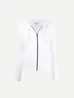 Vintage French Terry Zip Hoody in White