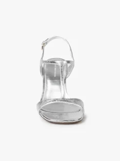 Virgo Heeled Sandal in Silver