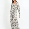 Vonick Dress in Ecru/Midnight