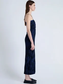 Ward Knit Dress in Navy/Black